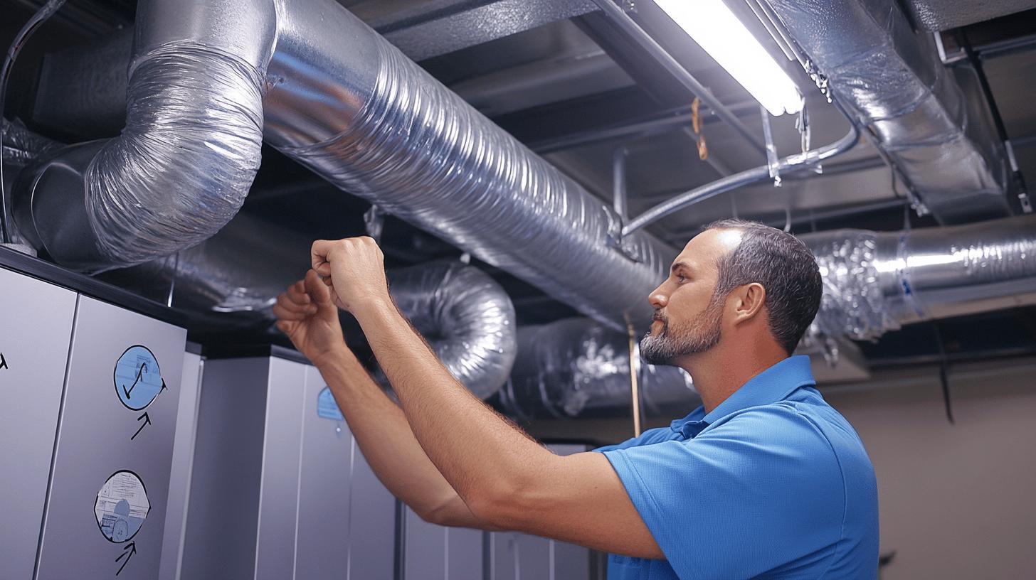 A plumber fixing the HVAC system to ensure fresh air.jpg