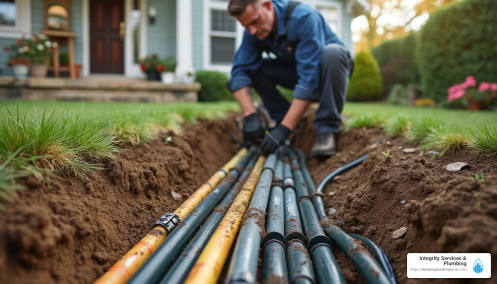 geothermal heating and cooling installation