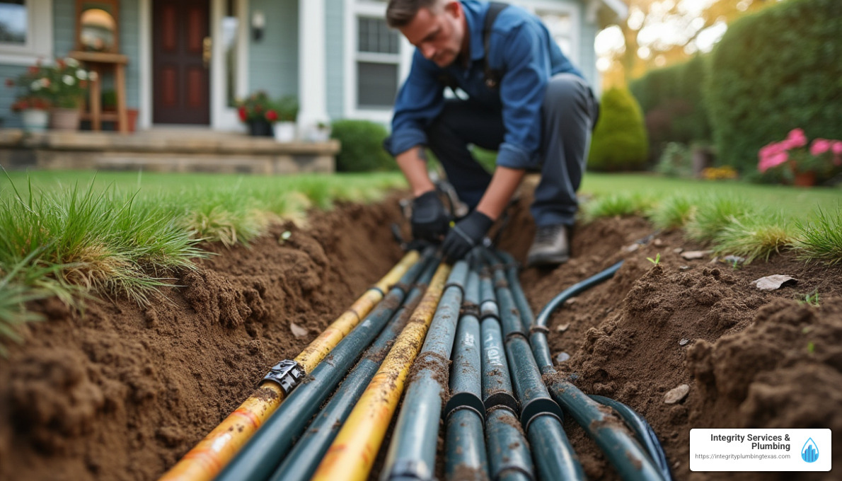 geothermal heating and cooling installation