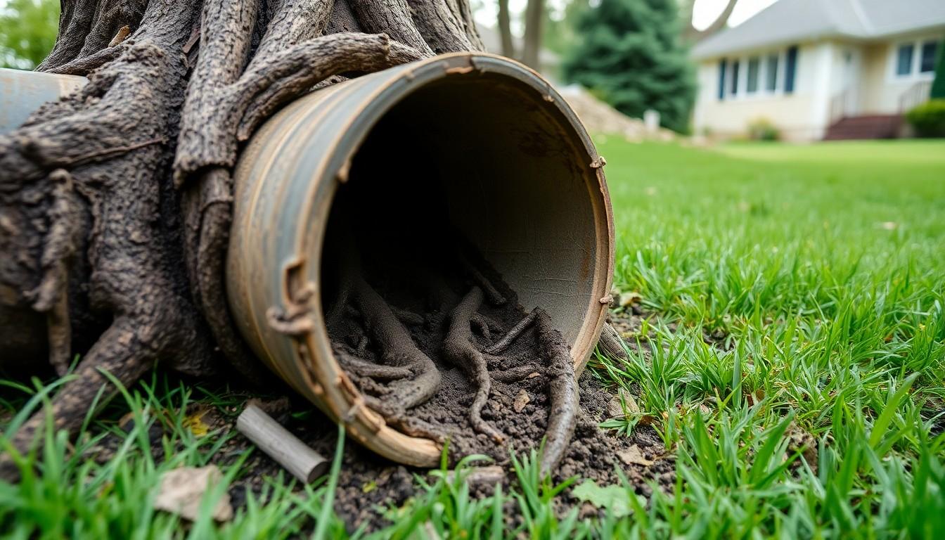 sewer line clog